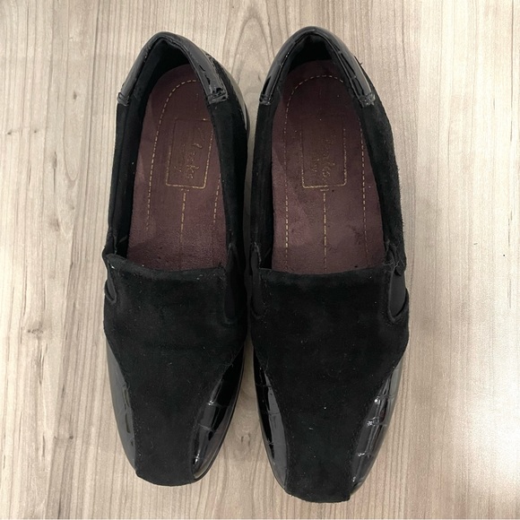 Women’s Clarks Noreen Will Black Suede Leather Slip On Loafer Shoe Size 5 - Picture 4 of 6